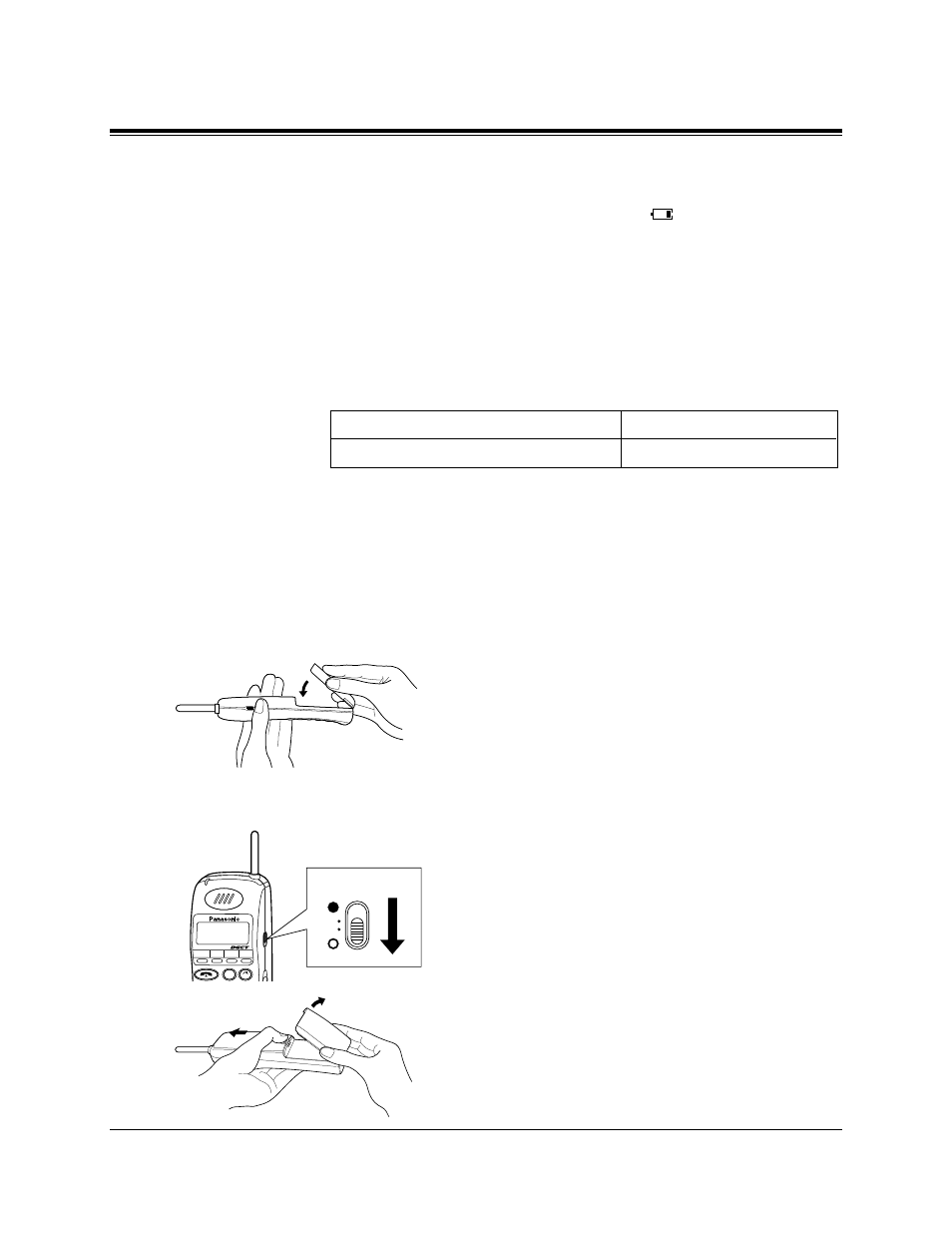Installing the batteries, Installing a battery, Replacing a battery | Panasonic KX-TD1232CE User Manual | Page 8 / 58