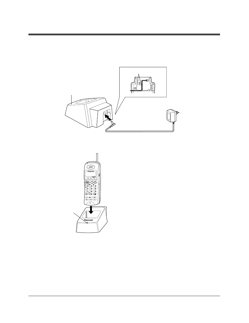 Installing the batteries 1 2, Charging a battery, Charge indicator | Panasonic KX-TD1232CE User Manual | Page 9 / 58