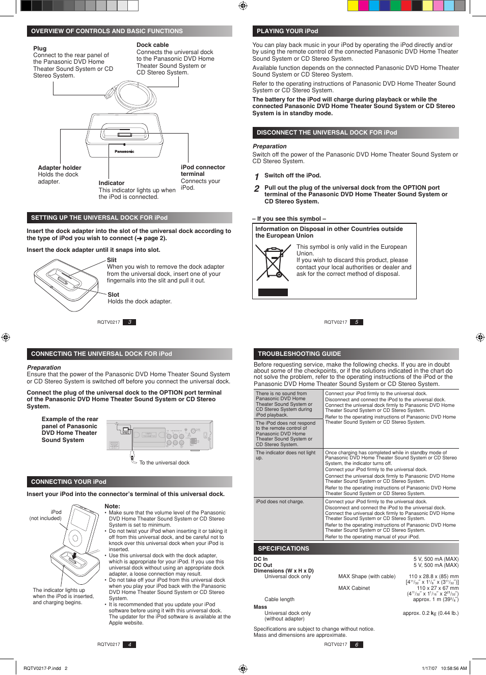 Panasonic SH-PD10 User Manual | Page 6 / 8