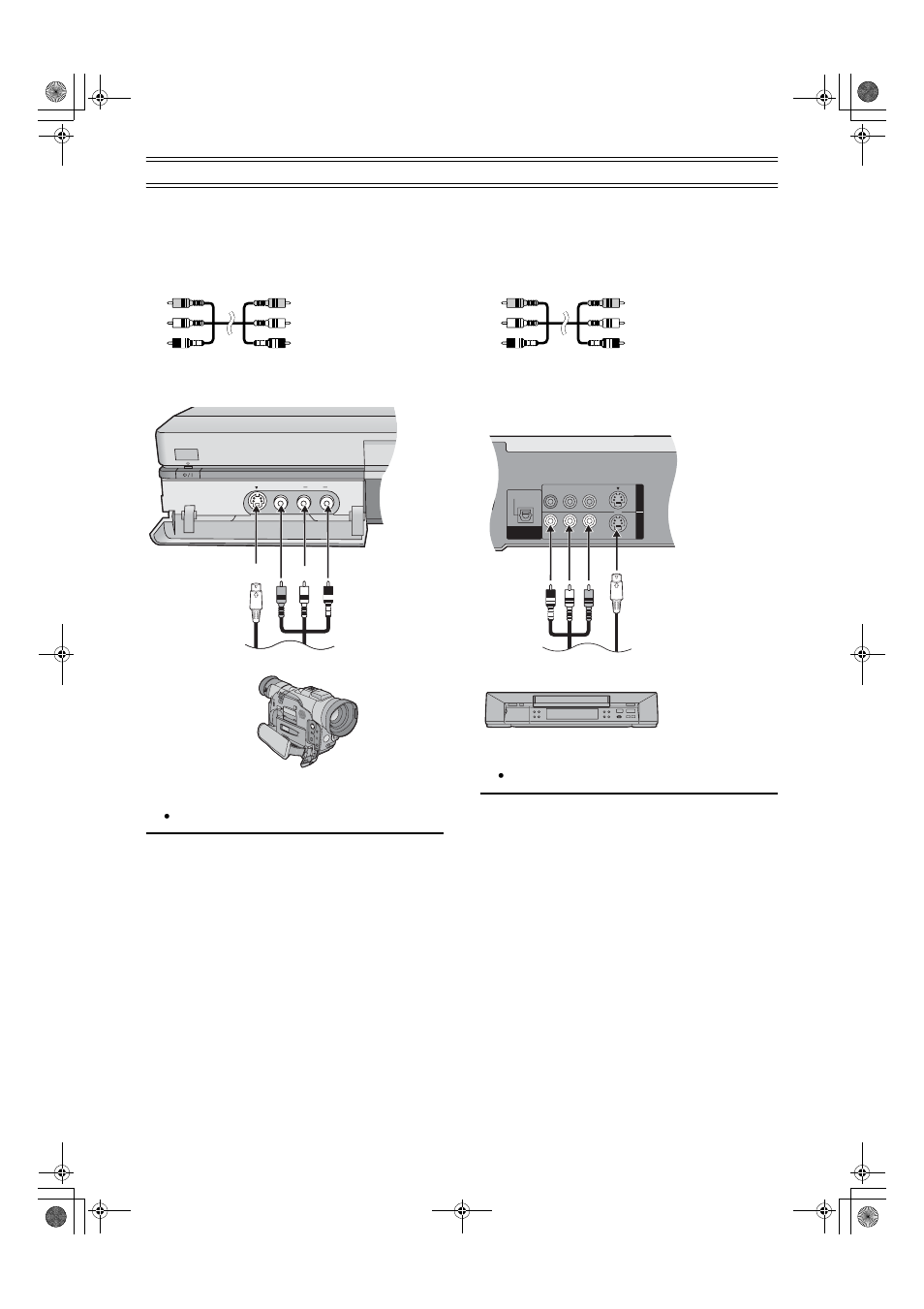 Connecting a video cassette recorder | Panasonic DMR E50 User Manual | Page 57 / 78
