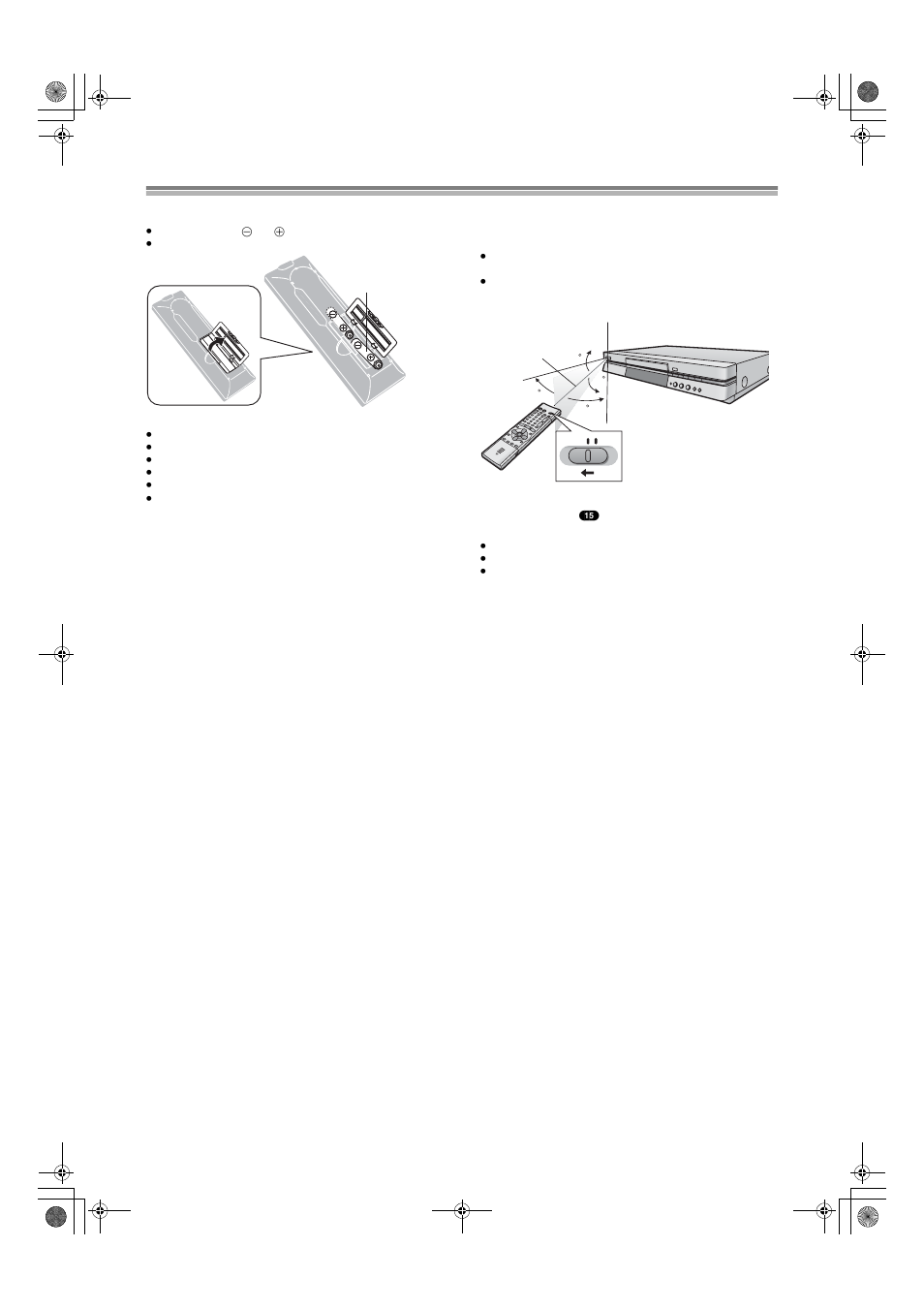 The remote control batteries use, The remote control, Batteries | Panasonic DMR E50 User Manual | Page 8 / 78