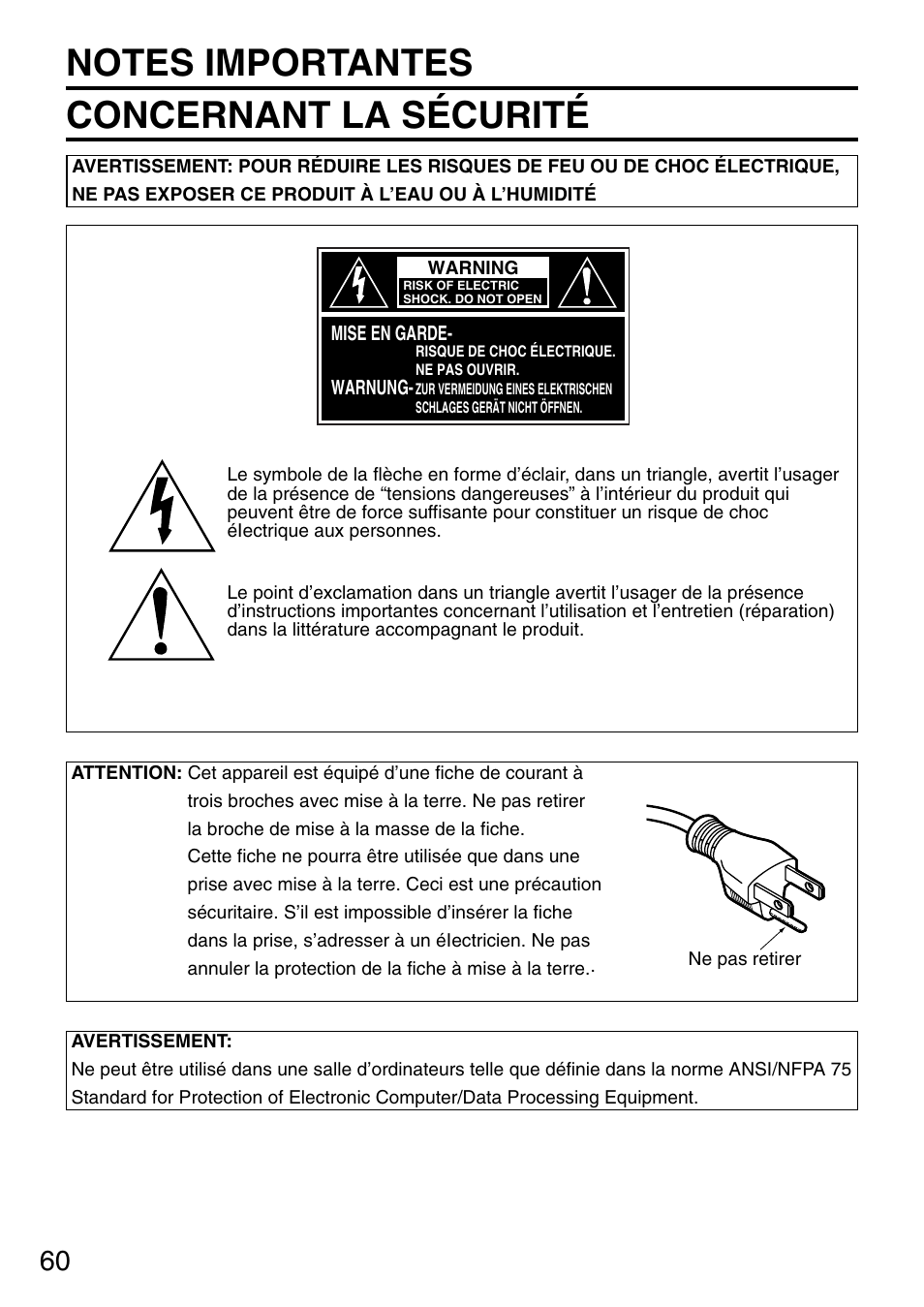 Panasonic PT-DW5000UL User Manual | Page 60 / 68