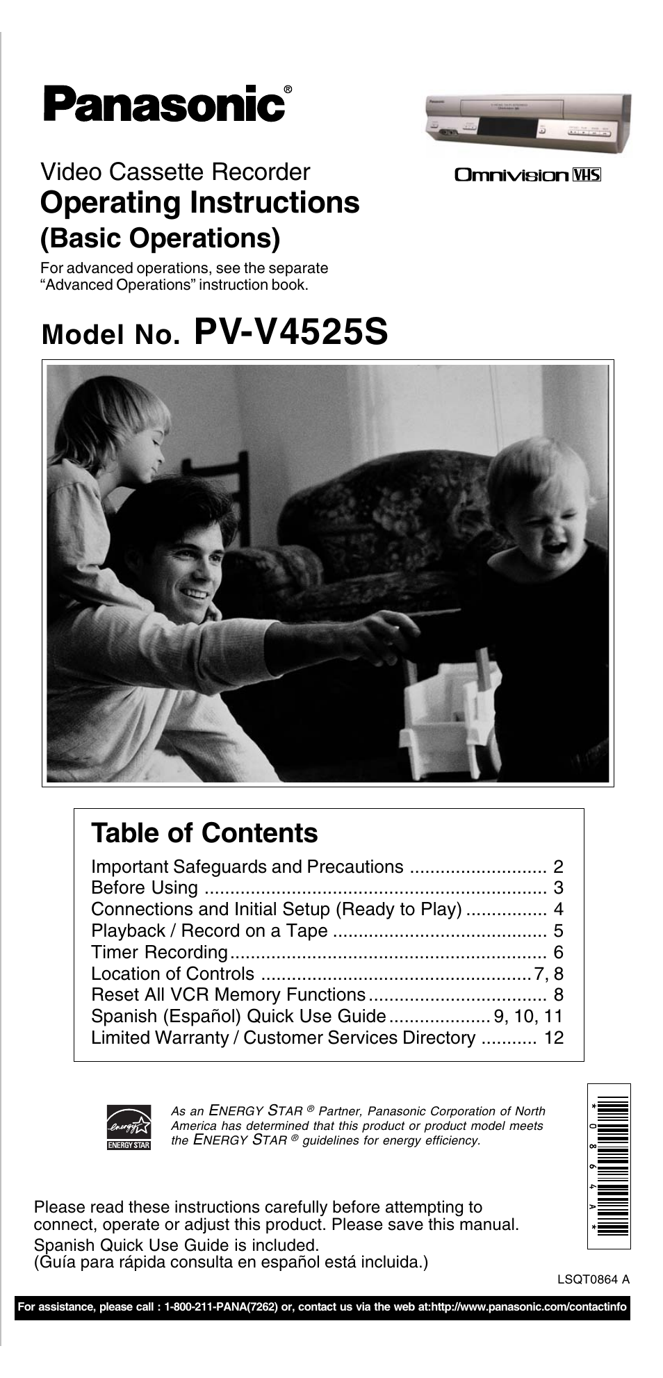Panasonic PV-V4525S User Manual | 24 pages