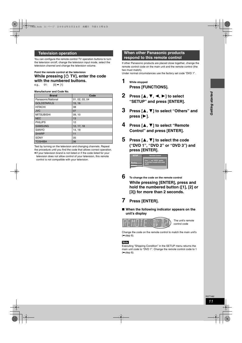 Panasonic DMR-E85H User Manual | Page 11 / 52