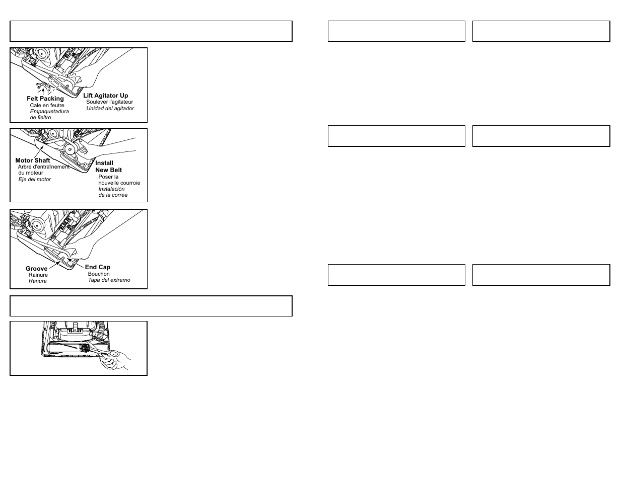 Replacing belt, Cleaning agitator | Panasonic MC-UG583 User Manual | Page 32 / 48