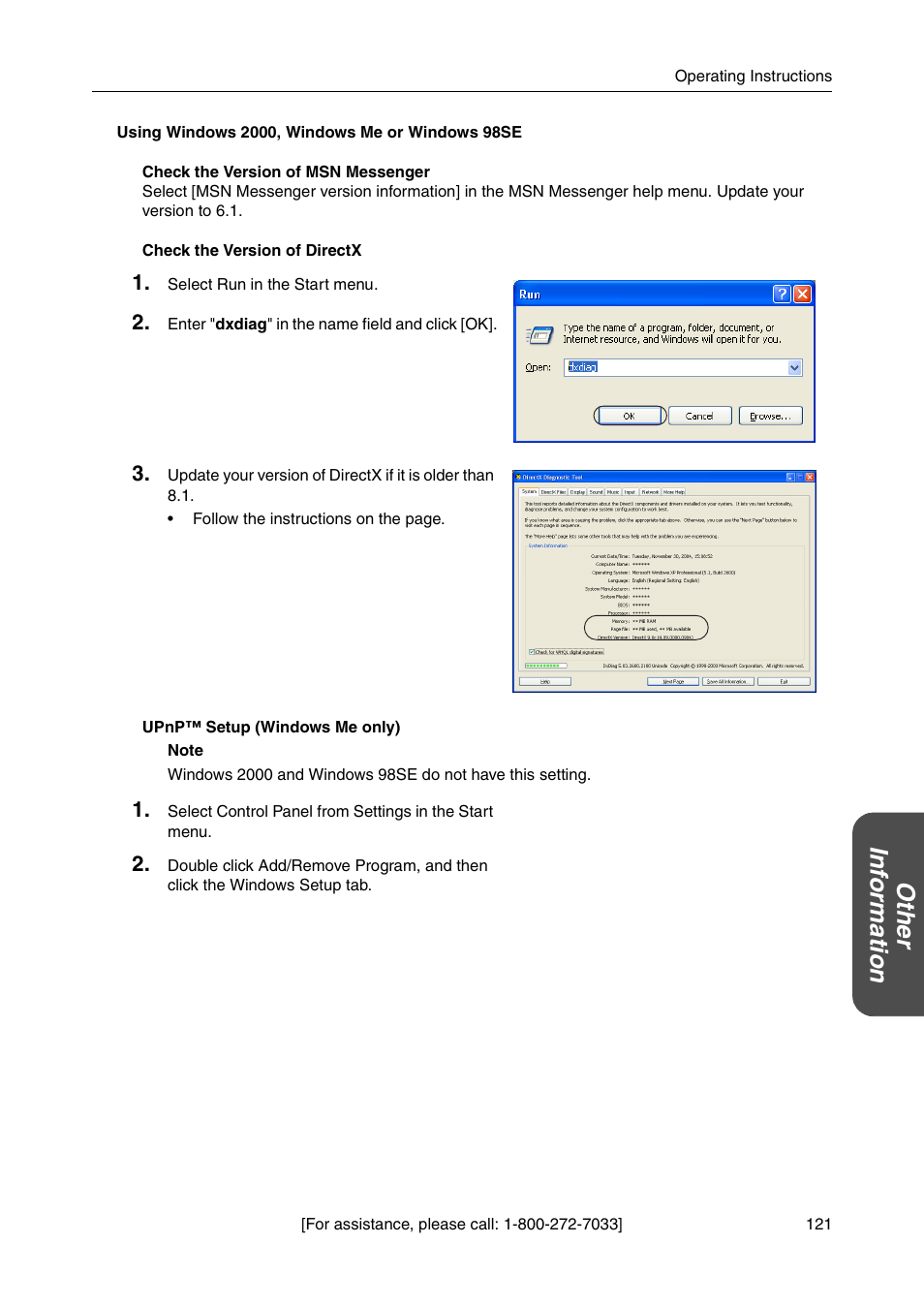 Ot he r inf o rm a tion | Panasonic BB-HGW700A User Manual | Page 121 / 152