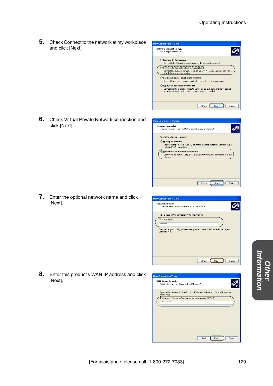 Ot he r inf o rm a tion | Panasonic BB-HGW700A User Manual | Page 129 / 152