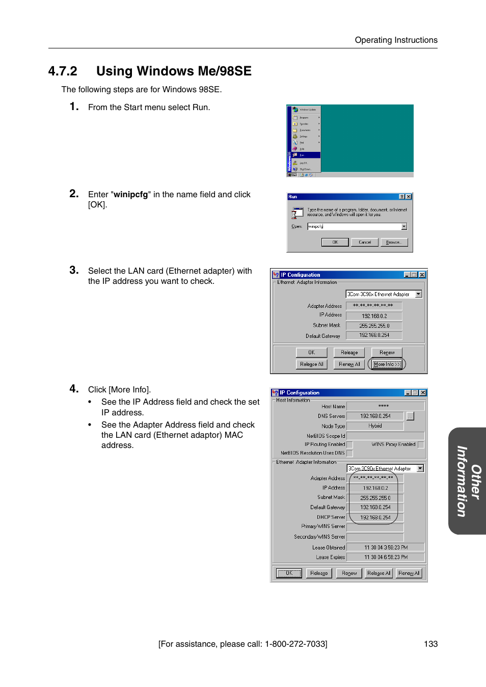 2 using windows me/98se | Panasonic BB-HGW700A User Manual | Page 133 / 152