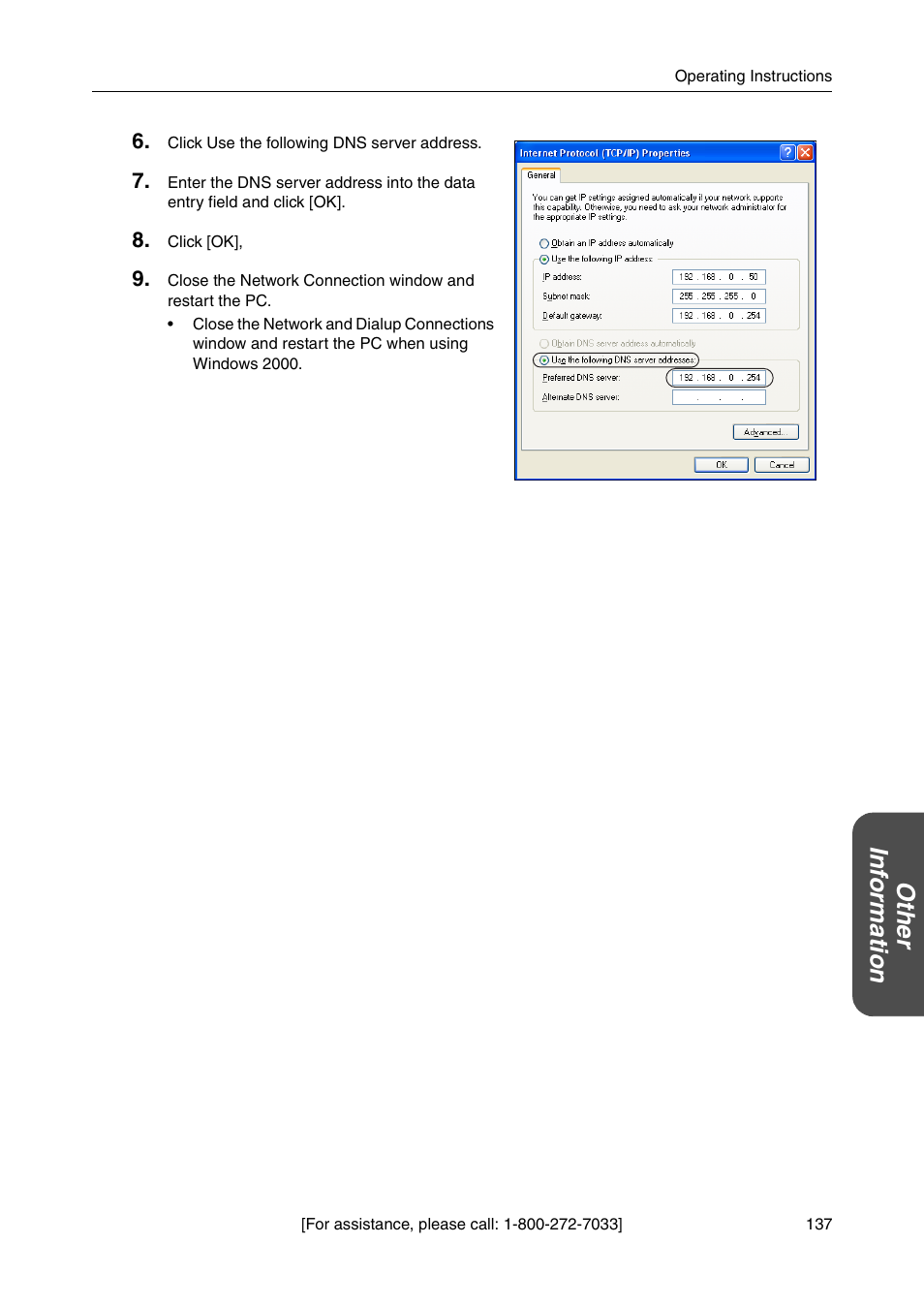 Ot he r inf o rm a tion | Panasonic BB-HGW700A User Manual | Page 137 / 152