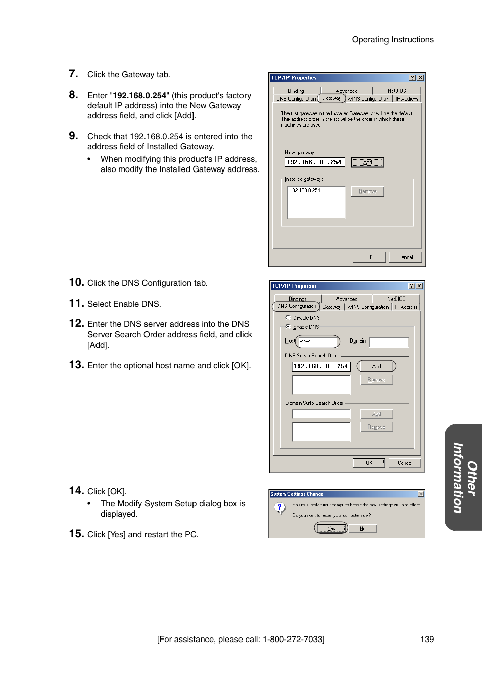 Ot he r inf o rm a tion | Panasonic BB-HGW700A User Manual | Page 139 / 152