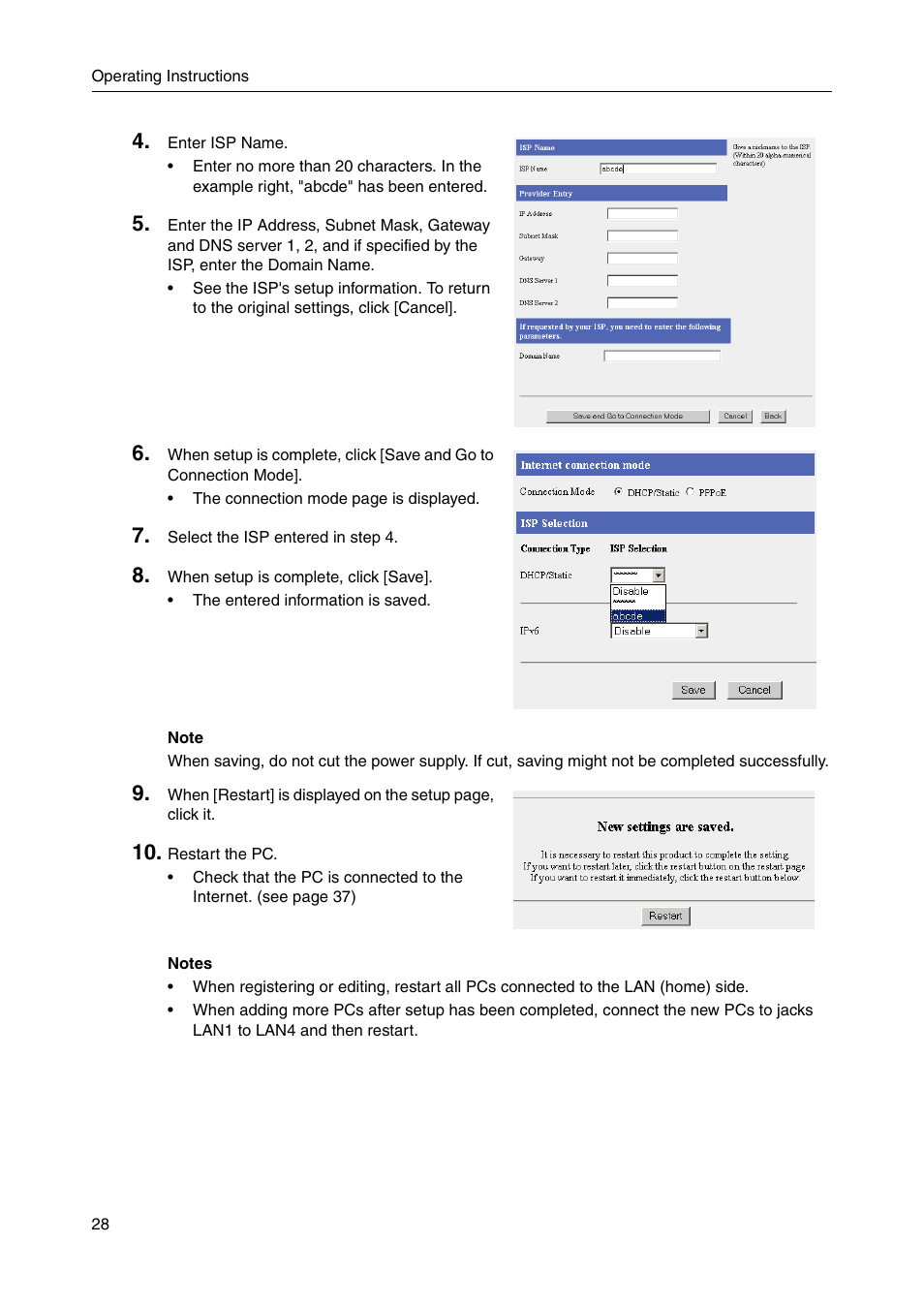 Panasonic BB-HGW700A User Manual | Page 28 / 152