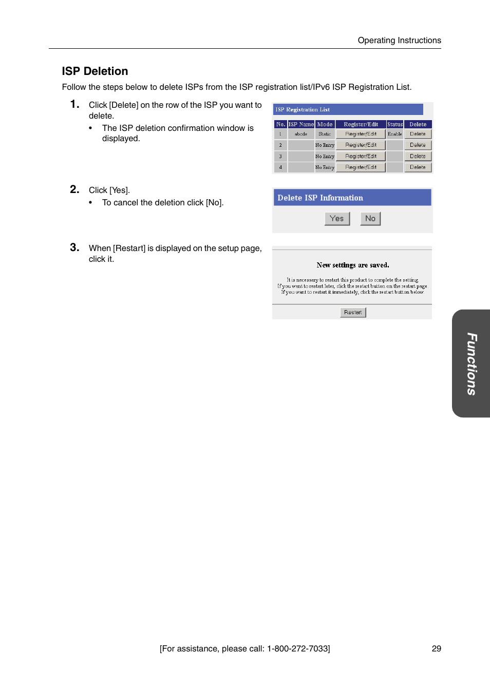 Functio n s | Panasonic BB-HGW700A User Manual | Page 29 / 152