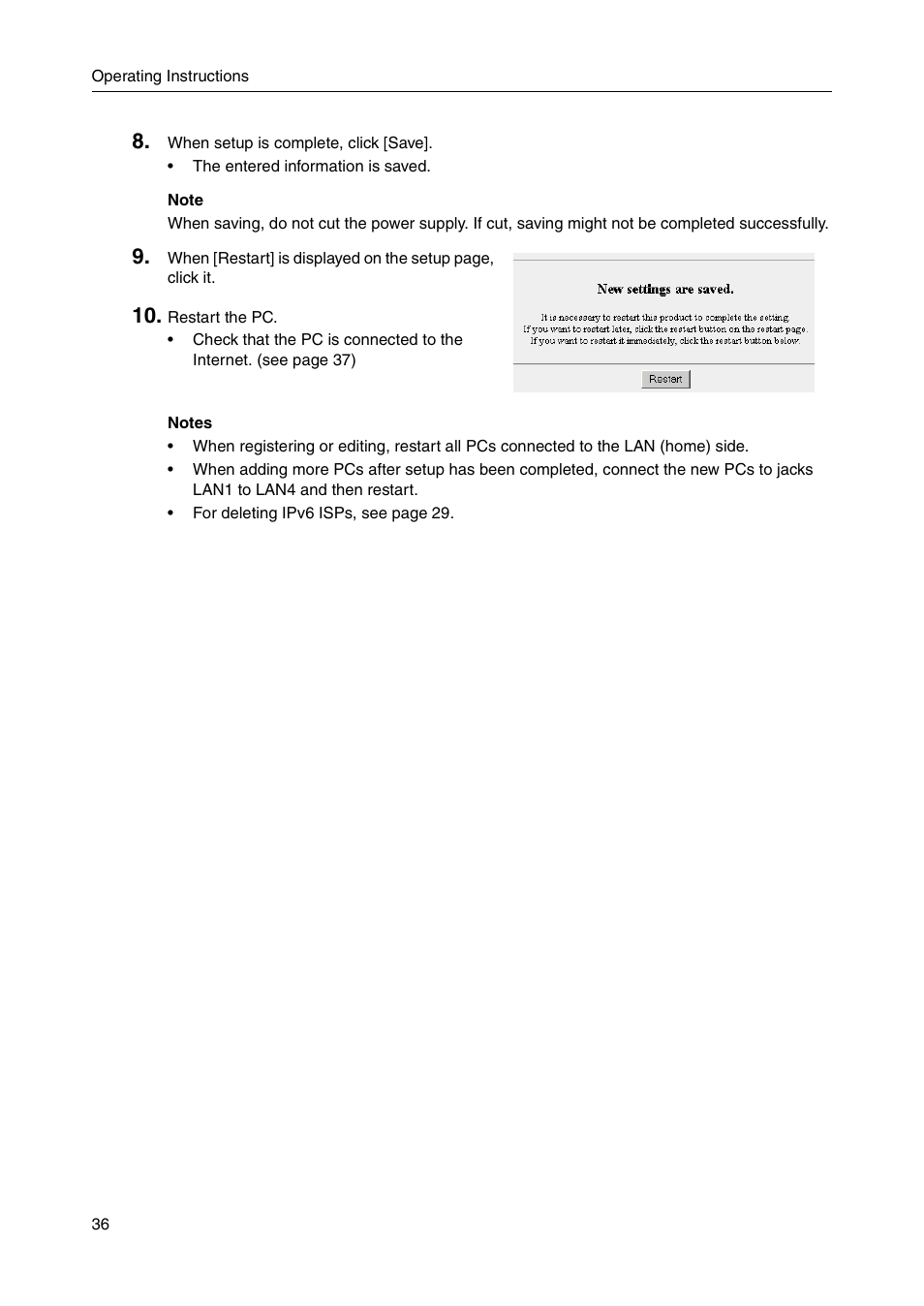 Panasonic BB-HGW700A User Manual | Page 36 / 152