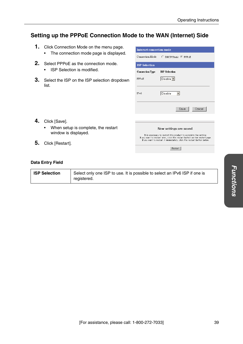 Functio n s | Panasonic BB-HGW700A User Manual | Page 39 / 152