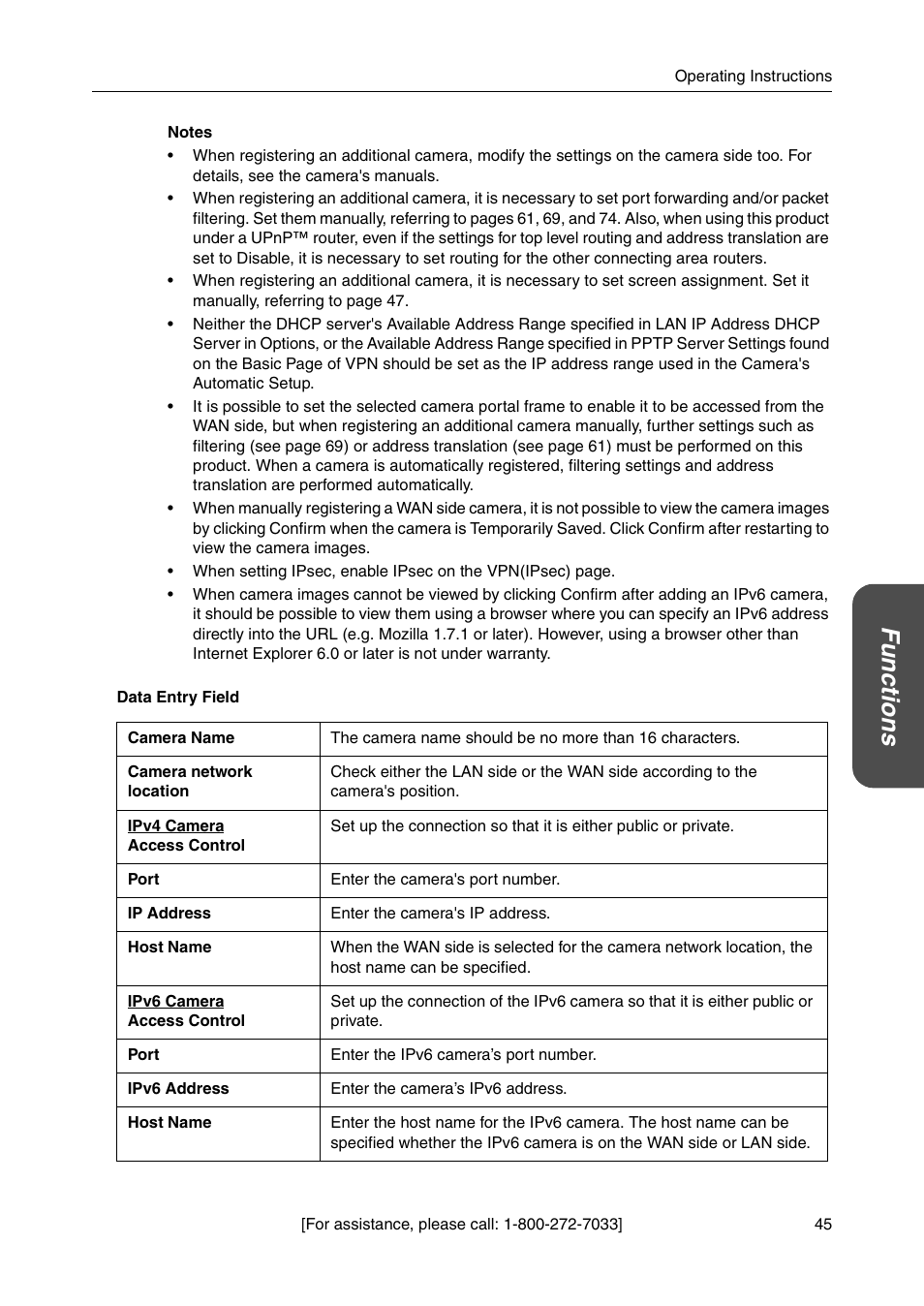 Functio n s | Panasonic BB-HGW700A User Manual | Page 45 / 152