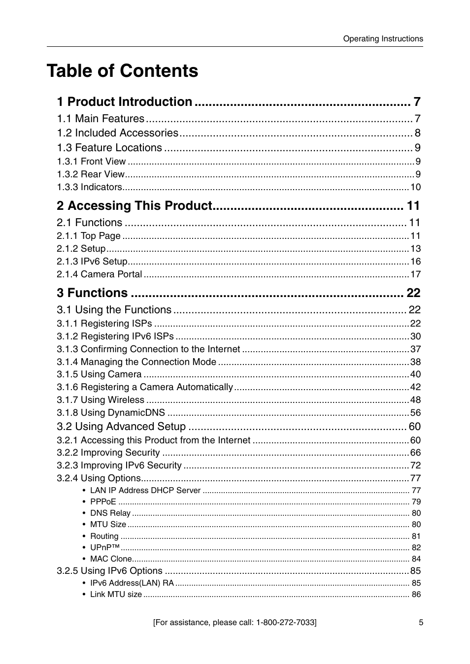 Panasonic BB-HGW700A User Manual | Page 5 / 152