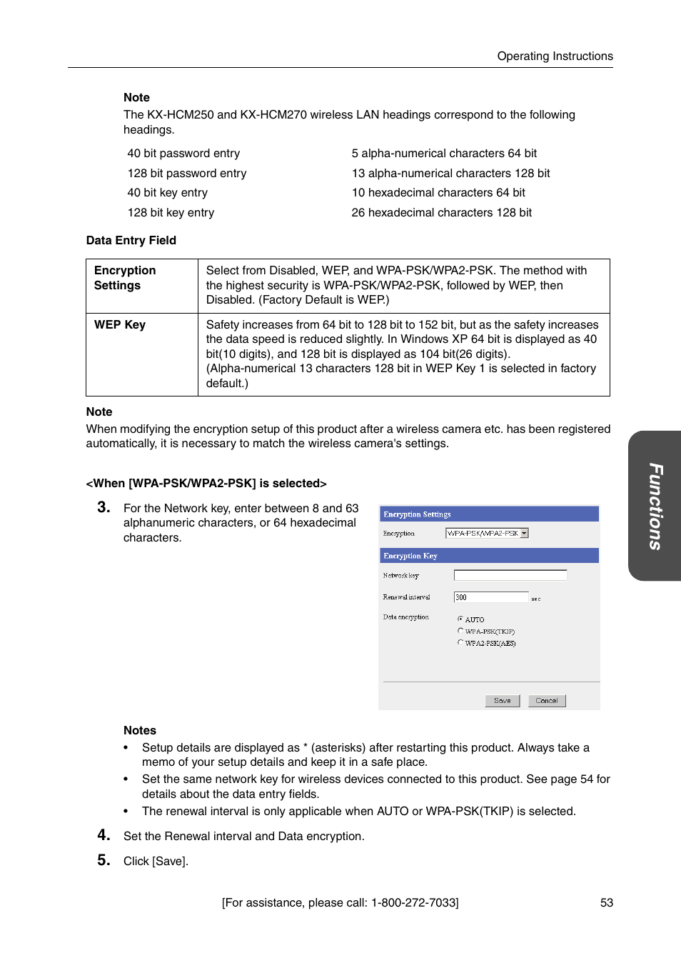 Functio n s | Panasonic BB-HGW700A User Manual | Page 53 / 152