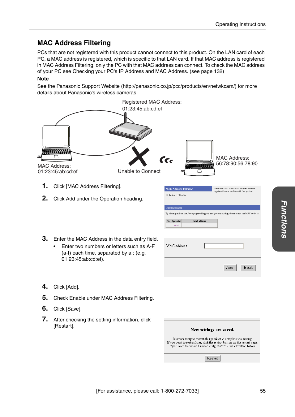 Functio n s | Panasonic BB-HGW700A User Manual | Page 55 / 152