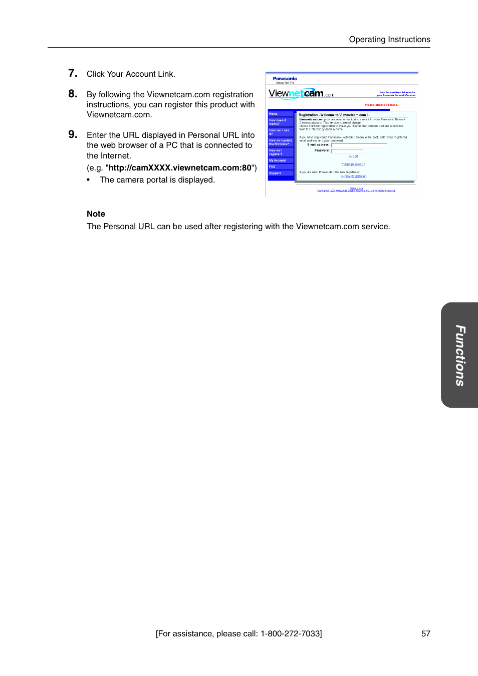 Functio n s | Panasonic BB-HGW700A User Manual | Page 57 / 152