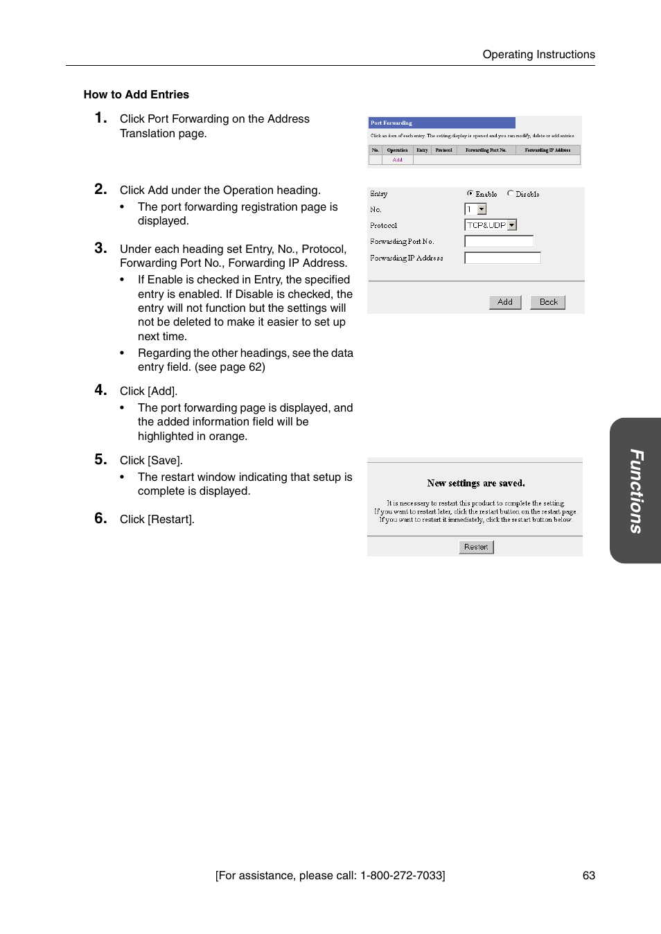 Functio n s | Panasonic BB-HGW700A User Manual | Page 63 / 152