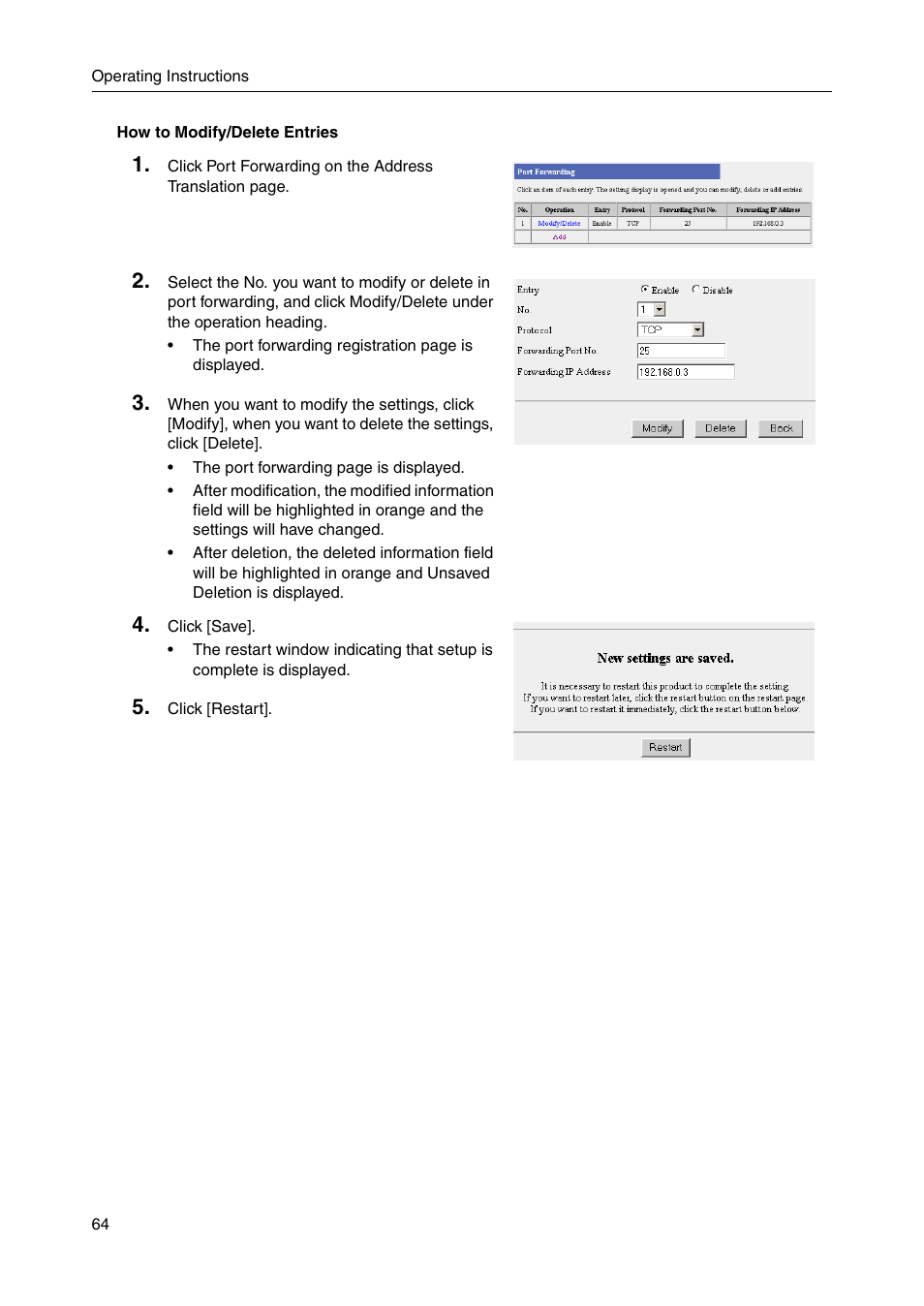 Panasonic BB-HGW700A User Manual | Page 64 / 152