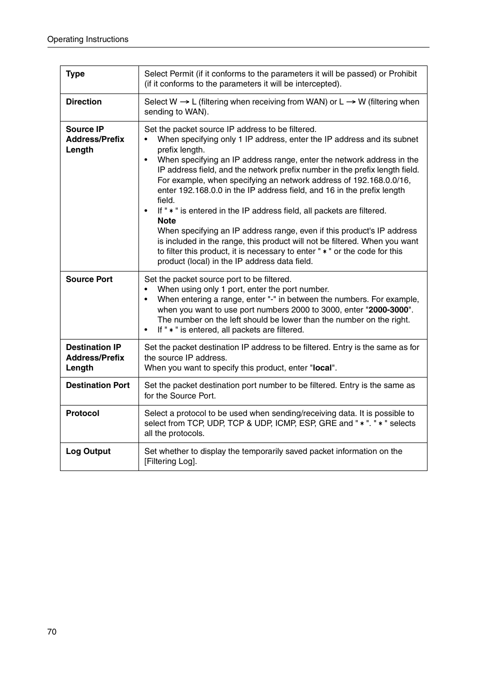 Panasonic BB-HGW700A User Manual | Page 70 / 152