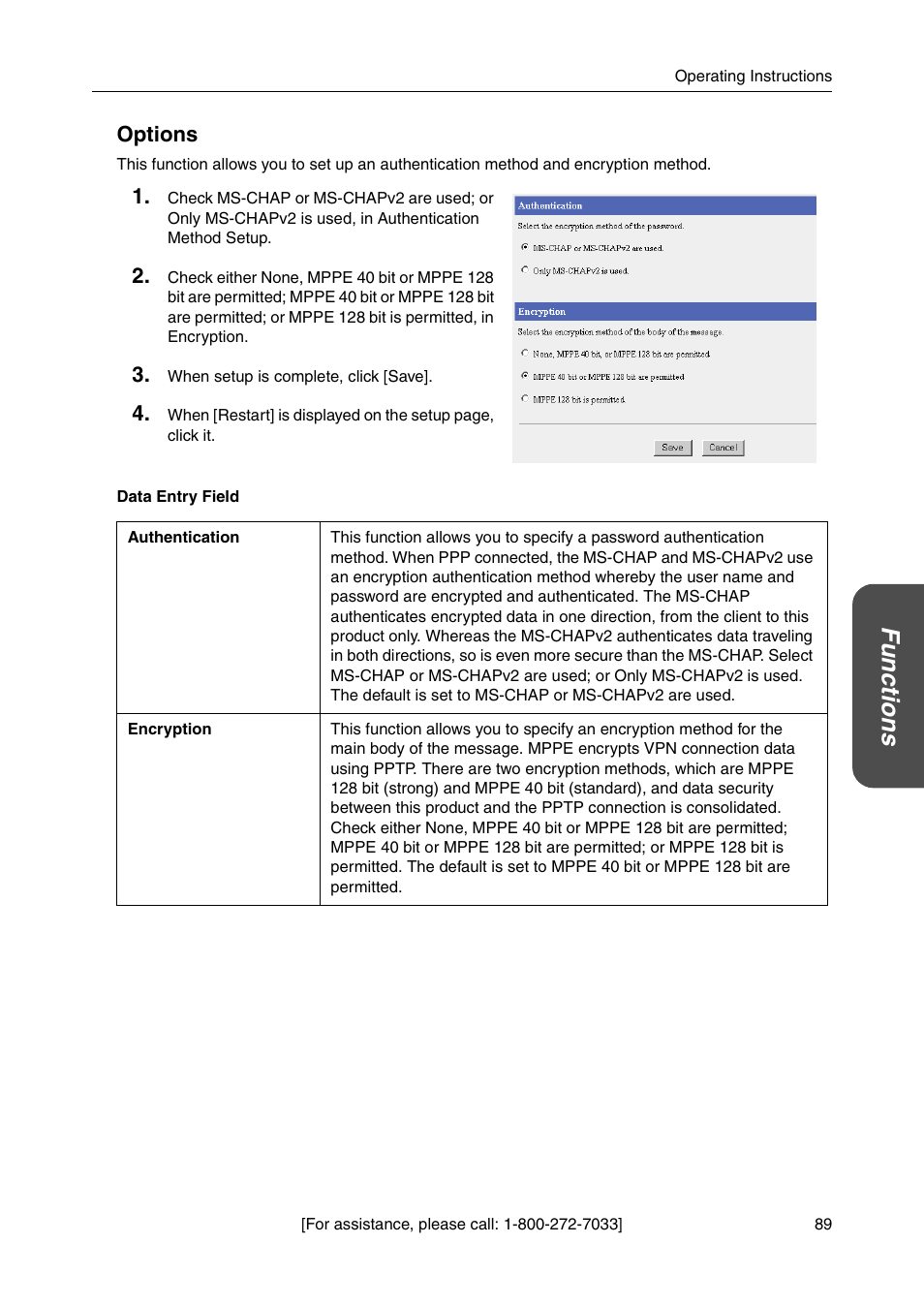 Functio n s | Panasonic BB-HGW700A User Manual | Page 89 / 152