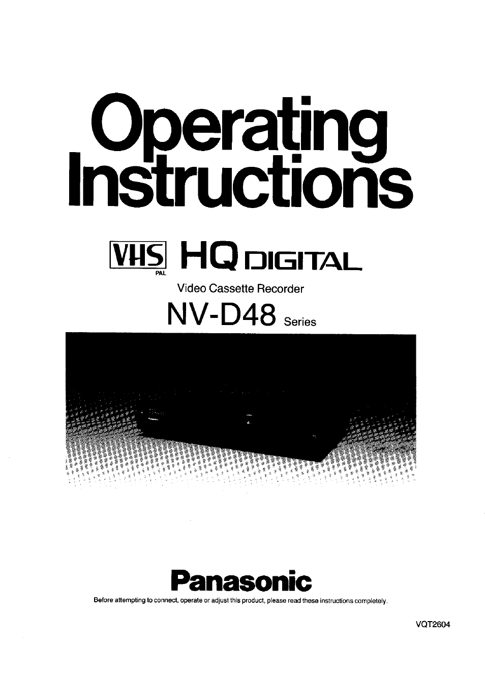 Panasonic NV-D48 Series User Manual | 36 pages