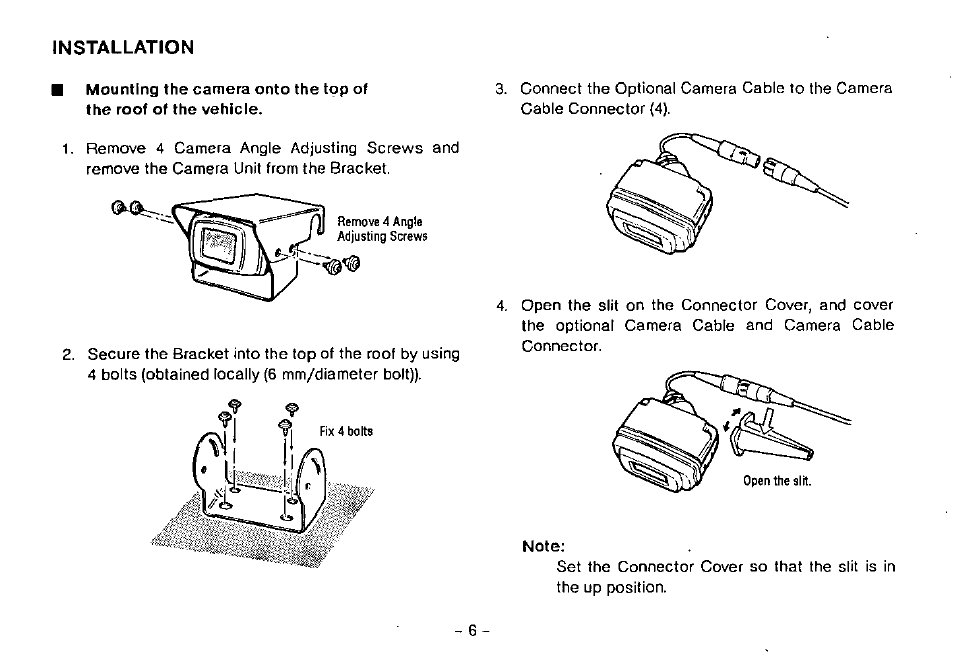 Installation | Panasonic GP-RV201 User Manual | Page 8 / 16