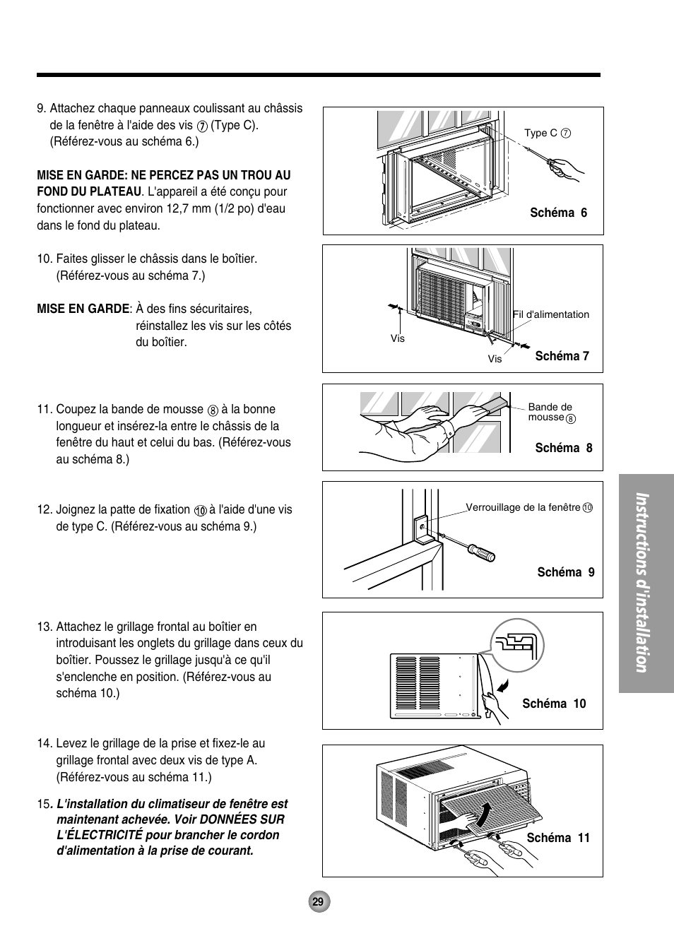 Instructions d'installation | Panasonic CW-XC144HU User Manual | Page 29 / 56