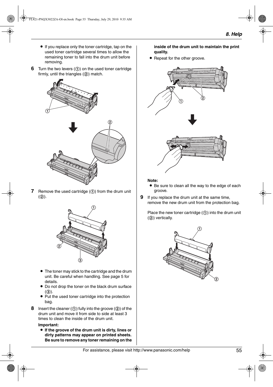 Panasonic KX-FL421 User Manual | Page 55 / 72