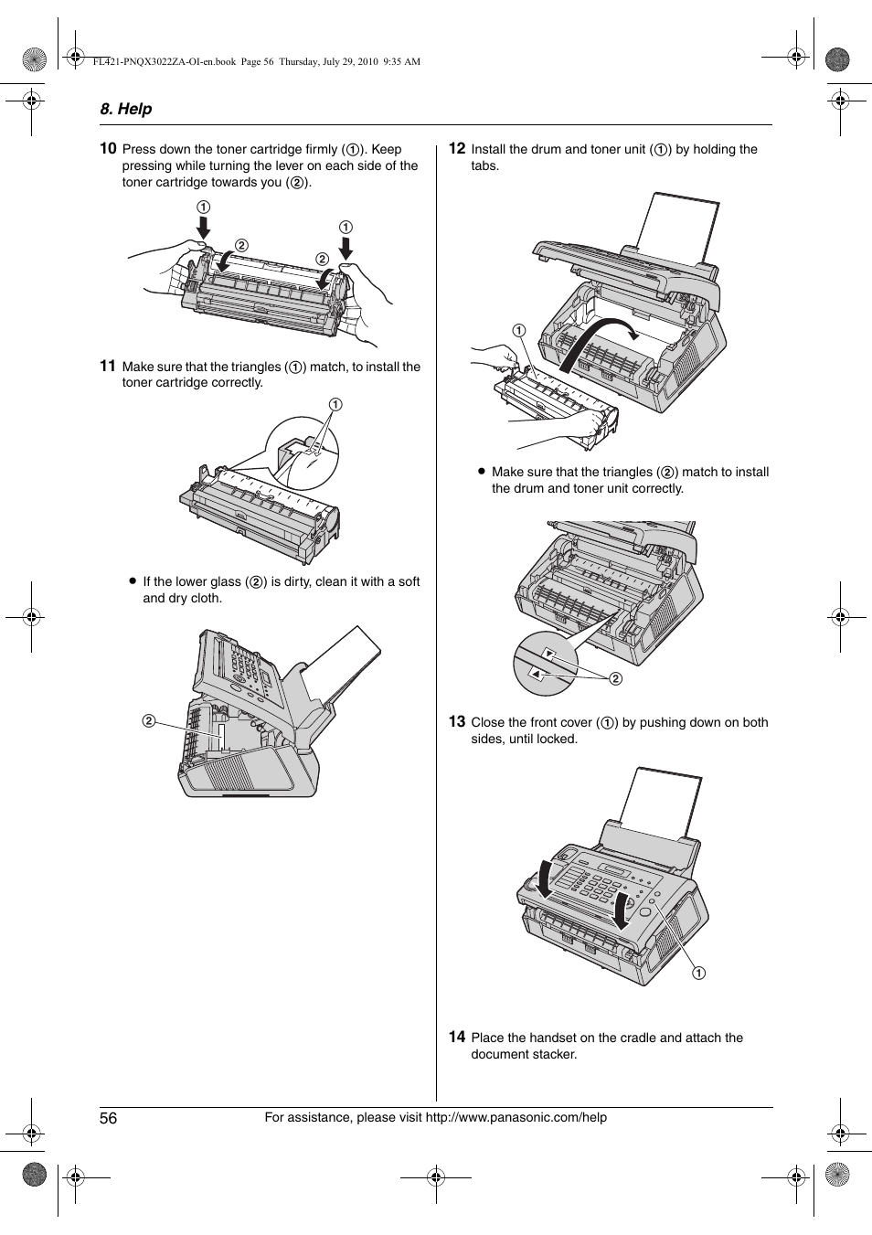 Panasonic KX-FL421 User Manual | Page 56 / 72