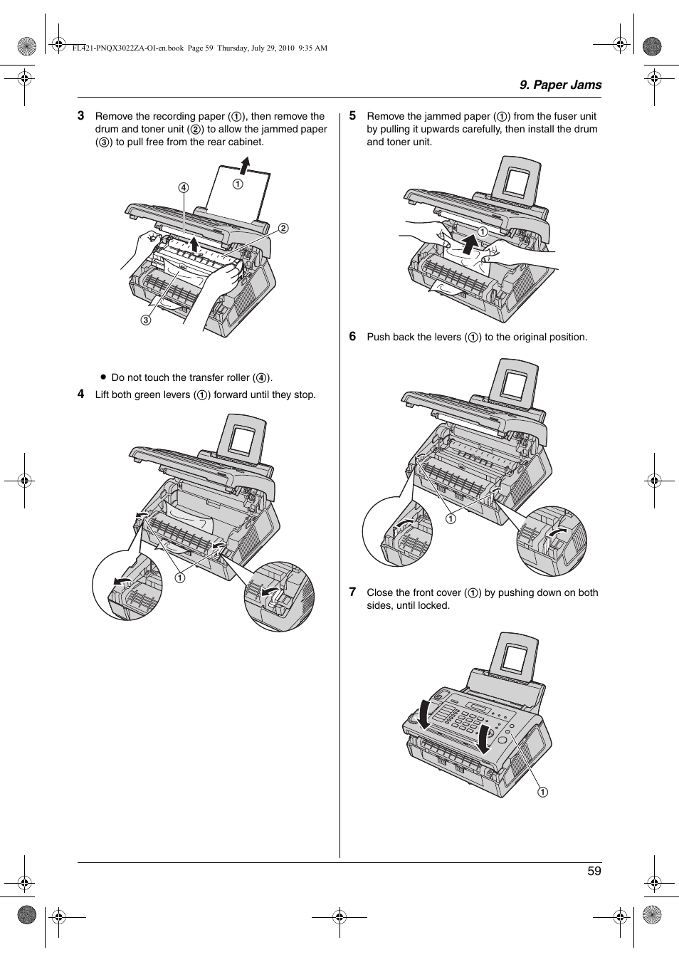 Panasonic KX-FL421 User Manual | Page 59 / 72