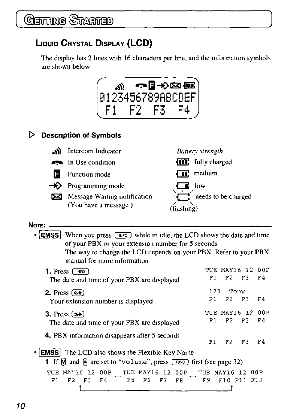 Description of symbols | Panasonic KX-TD7895 User Manual | Page 10 / 48