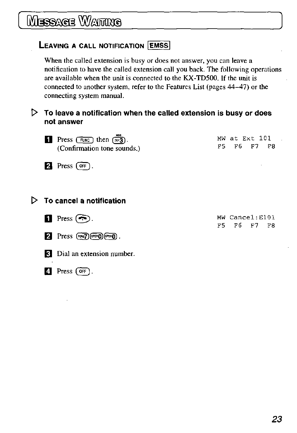 Panasonic KX-TD7895 User Manual | Page 23 / 48