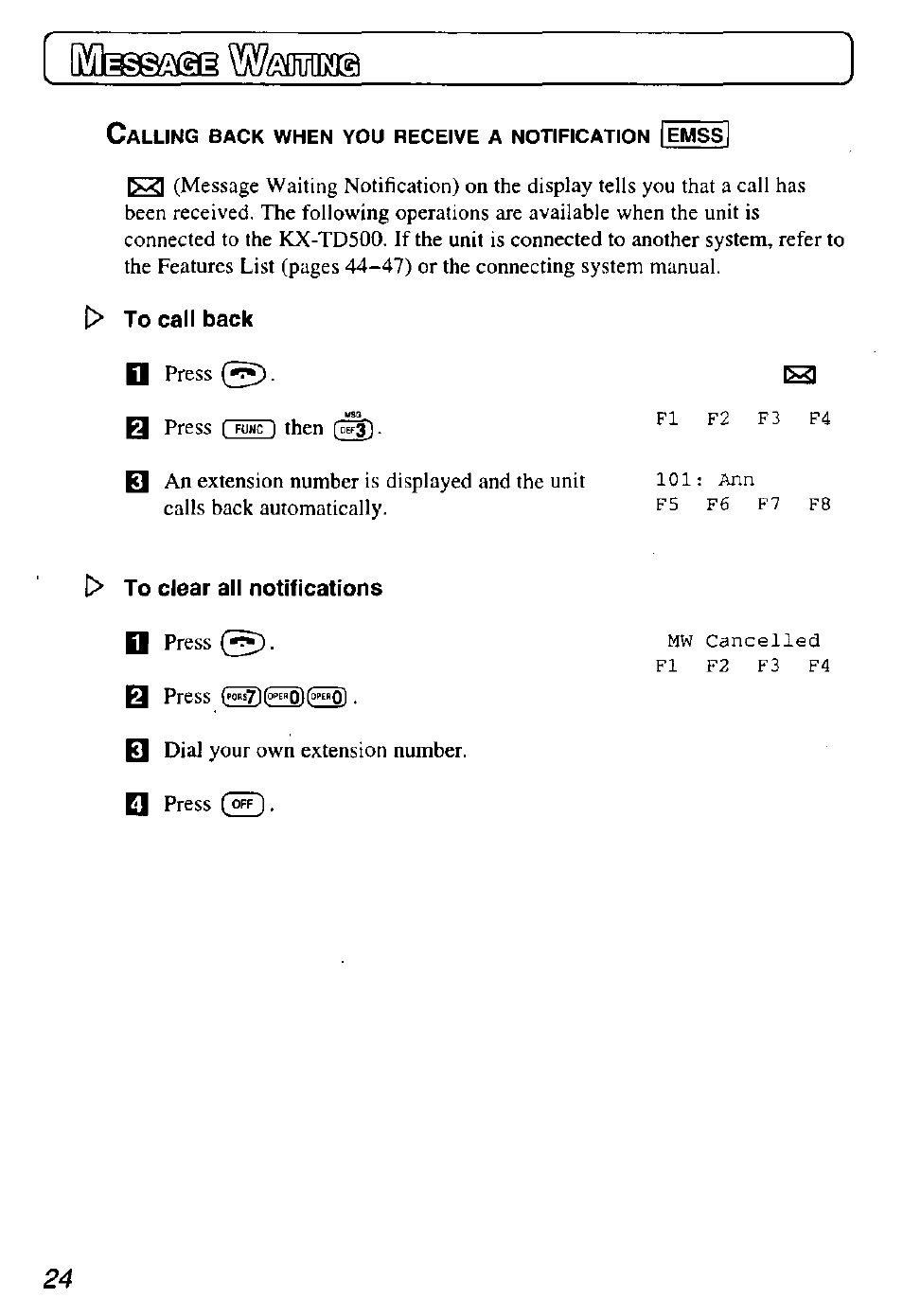 Panasonic KX-TD7895 User Manual | Page 24 / 48