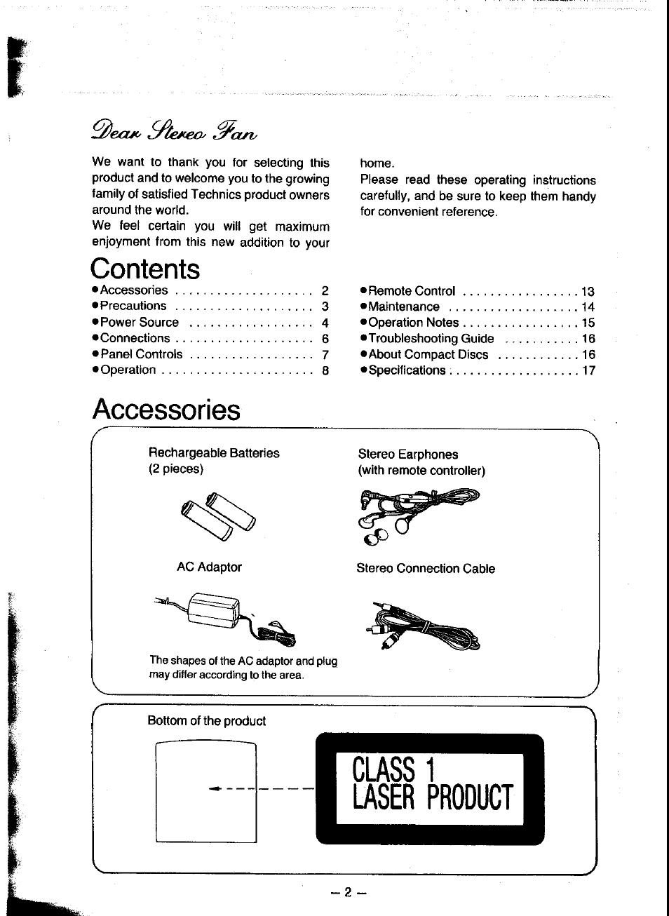 Panasonic SL-XP300 User Manual | Page 2 / 17