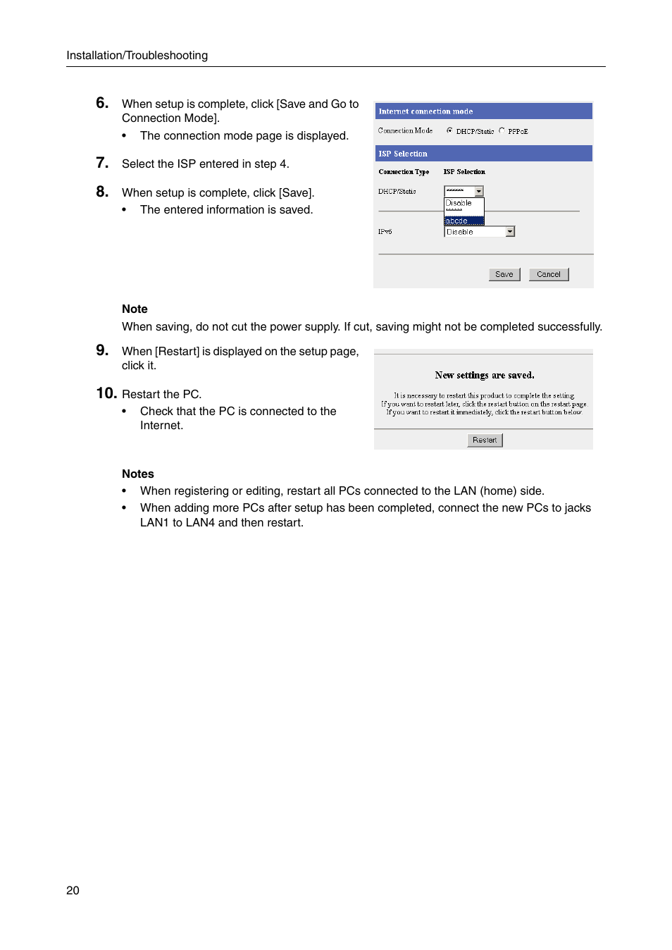 Panasonic CAMERA MANAGEMENT SYSTEM BB-HGW700A User Manual | Page 20 / 32