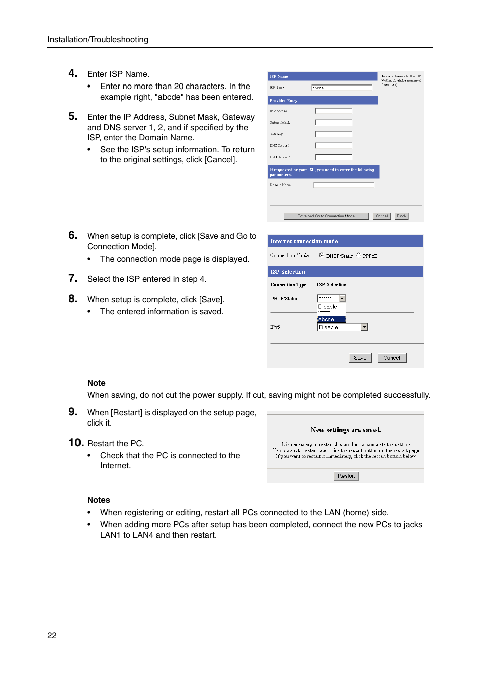 Panasonic CAMERA MANAGEMENT SYSTEM BB-HGW700A User Manual | Page 22 / 32