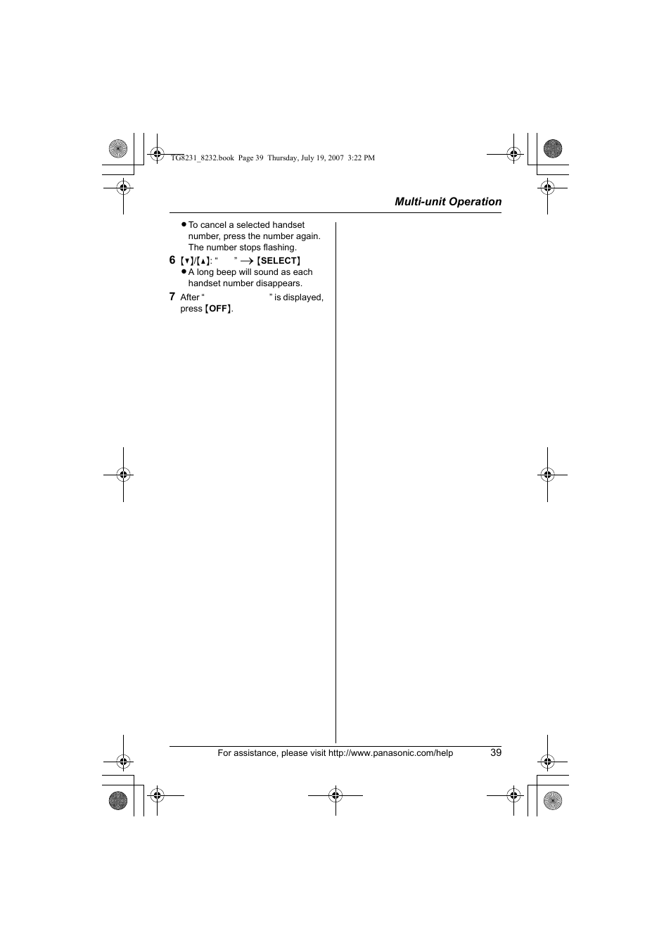 Panasonic KX-TG8231 User Manual | Page 39 / 56