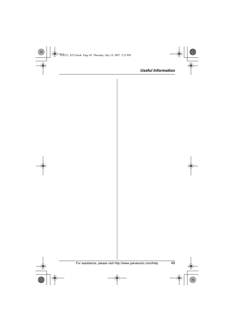 Panasonic KX-TG8231 User Manual | Page 49 / 56