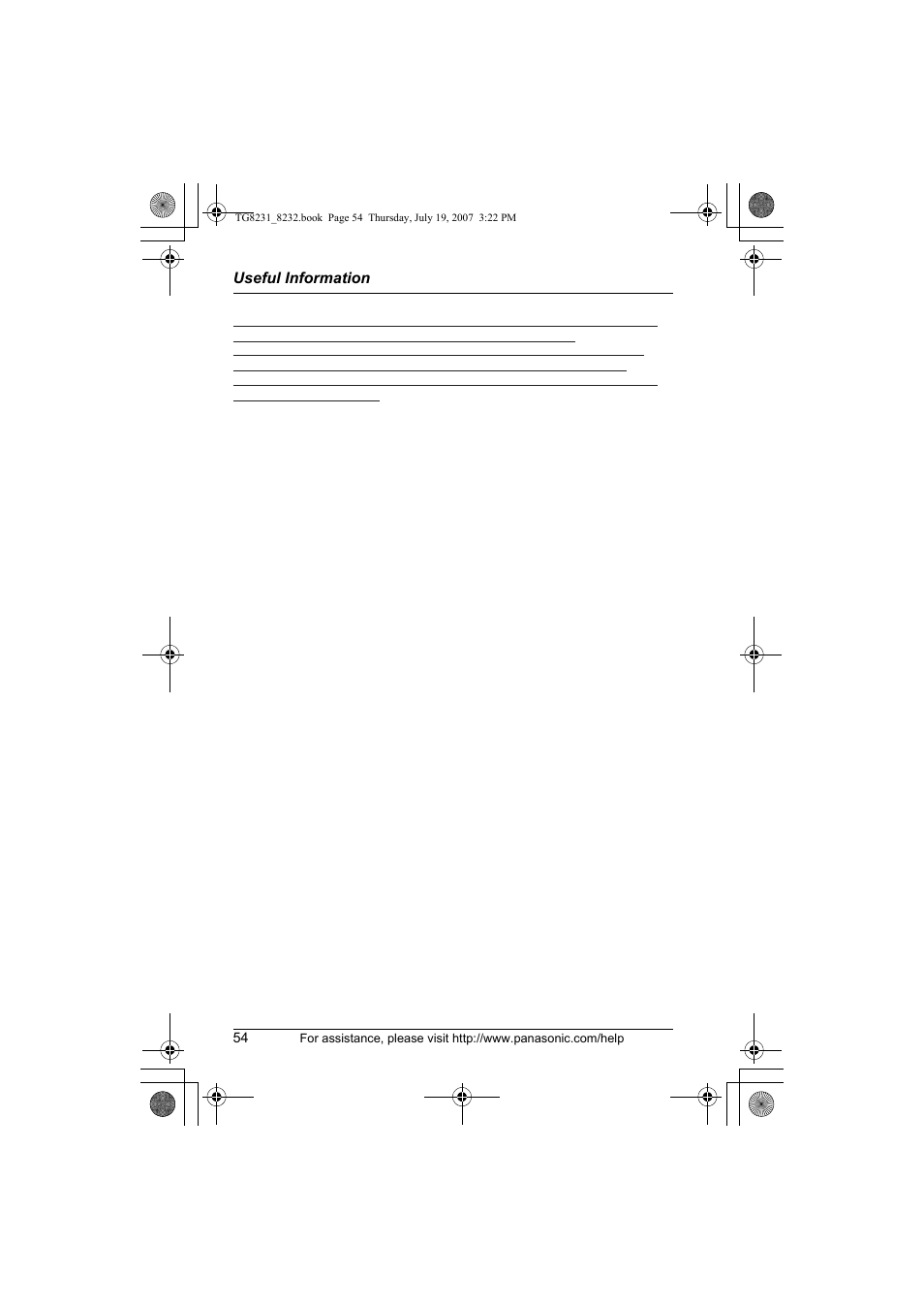 Panasonic KX-TG8231 User Manual | Page 54 / 56