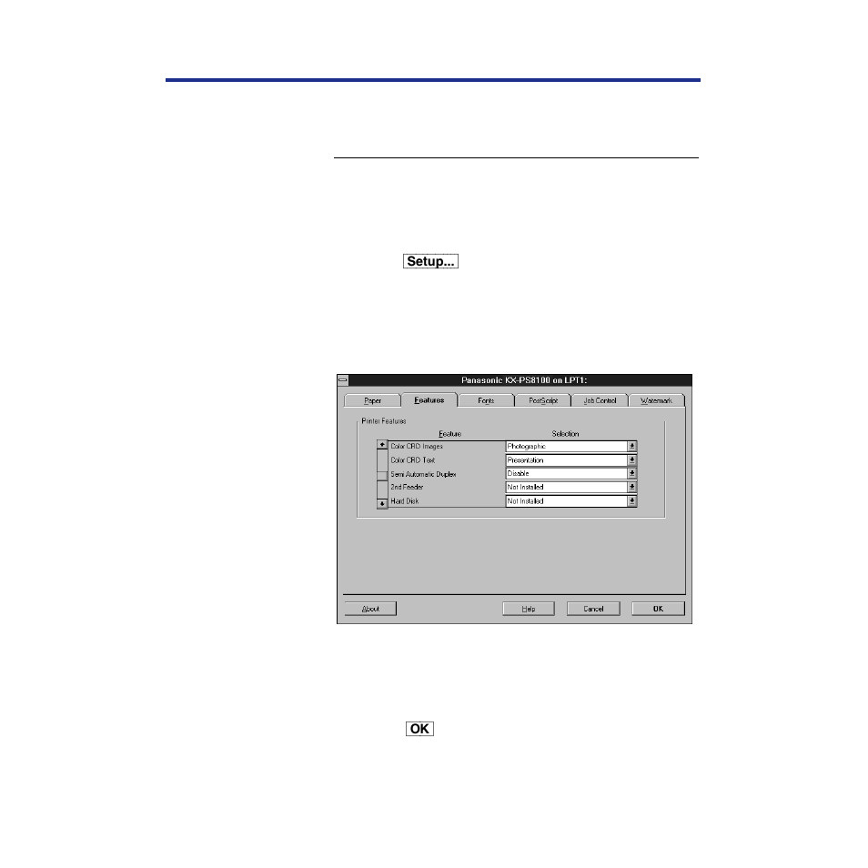 Specifying installed devices | Panasonic KX-PS8100 User Manual | Page 124 / 305