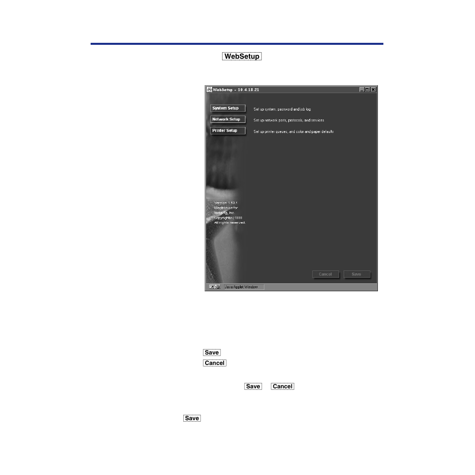 155 setup from the printer panel and websetup | Panasonic KX-PS8100 User Manual | Page 155 / 305