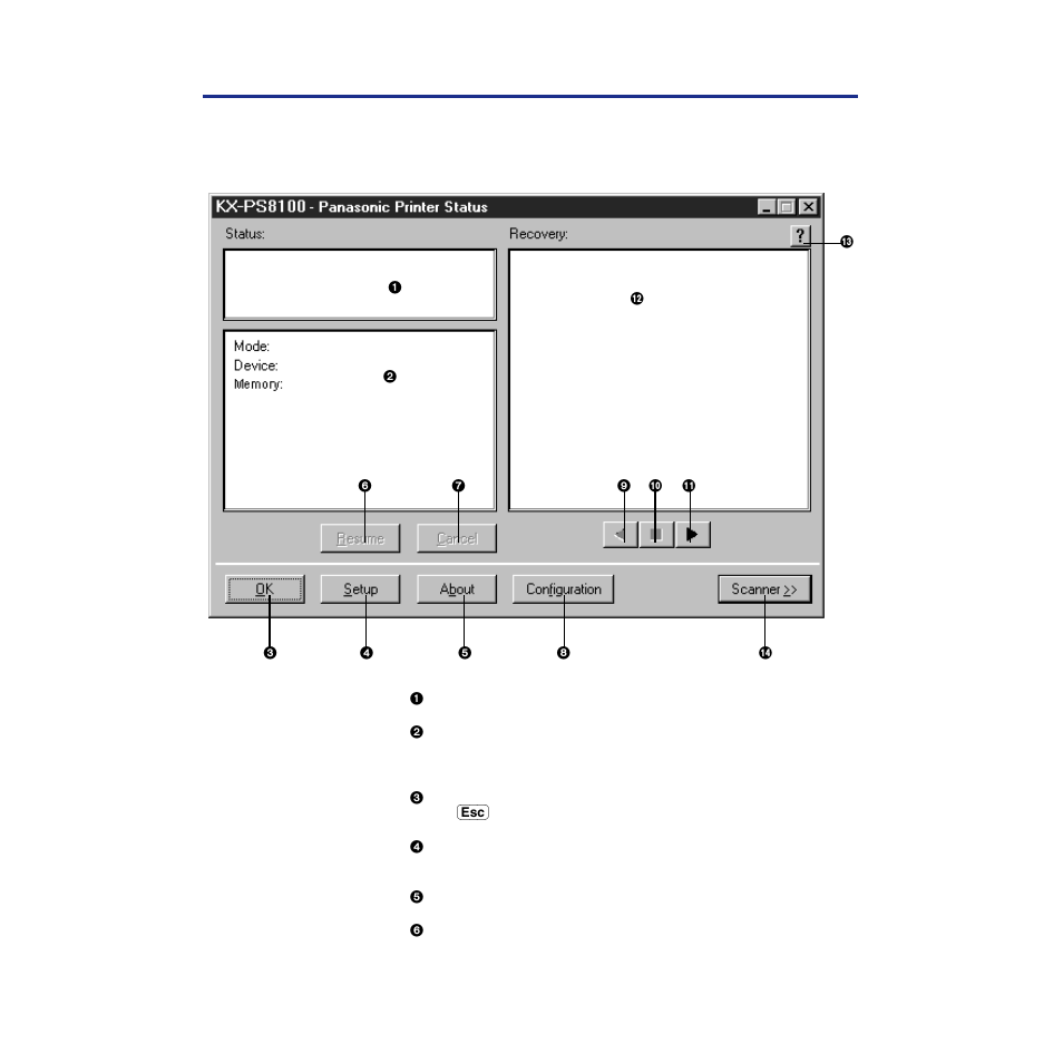Printer status window, 258 care and maintenance | Panasonic KX-PS8100 User Manual | Page 258 / 305