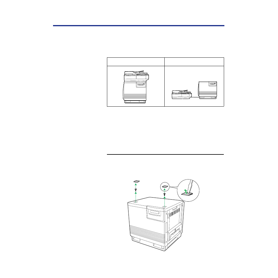 Installing the scanner on the printer | Panasonic KX-PS8100 User Manual | Page 45 / 305