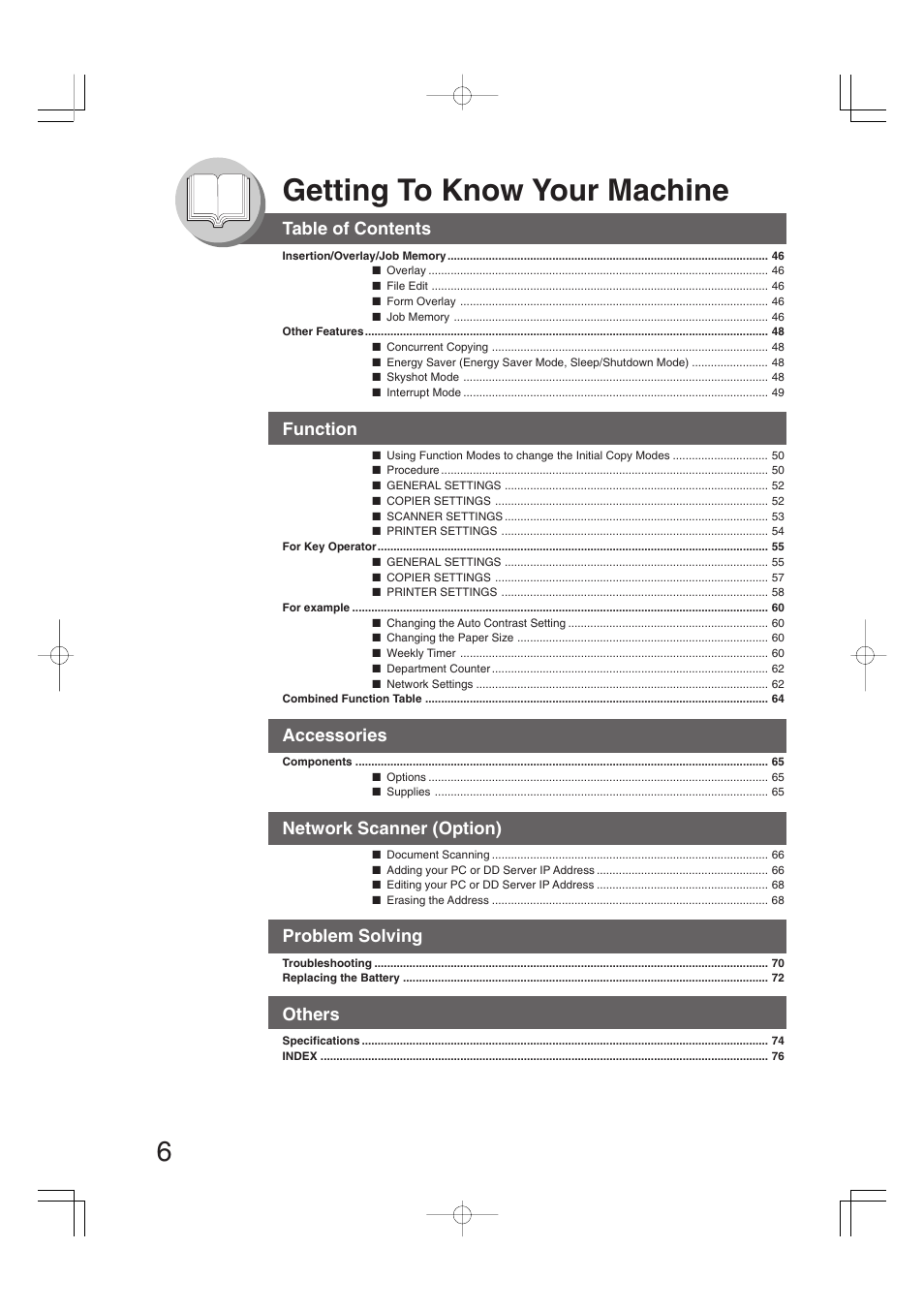 Panasonic DP-2310 User Manual | Page 6 / 80