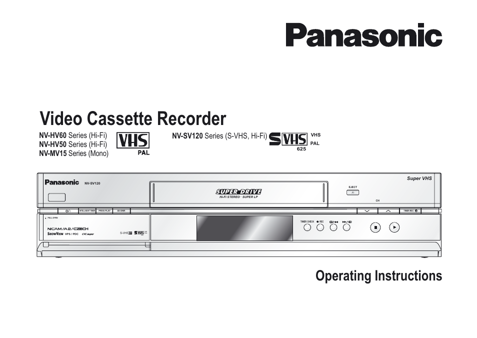 Panasonic NV-MV15 Series User Manual | 32 pages