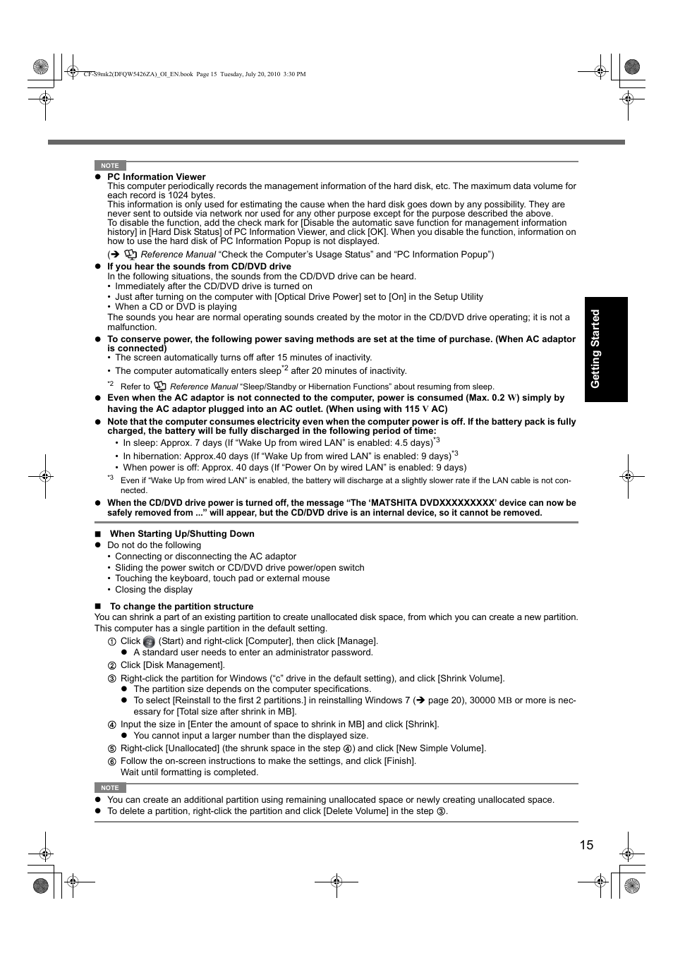 Panasonic CF-S9 User Manual | Page 15 / 36