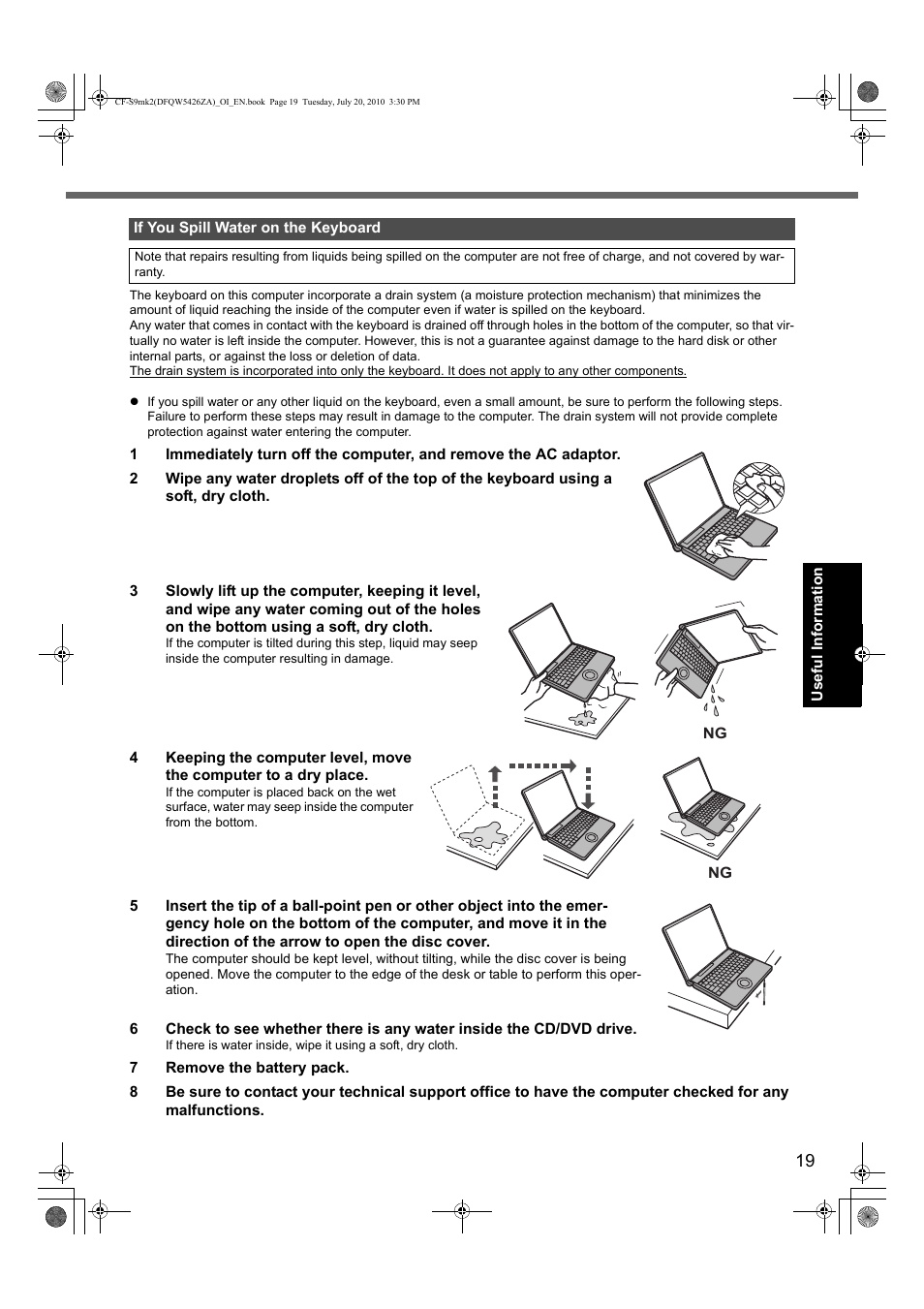 Panasonic CF-S9 User Manual | Page 19 / 36